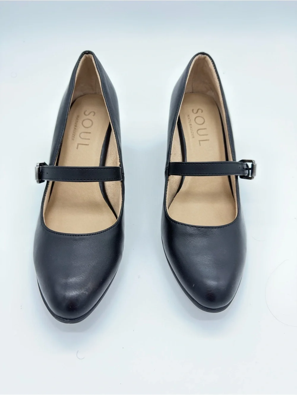 SOUL Naturalizer Black Mary Jane Wedge Heels